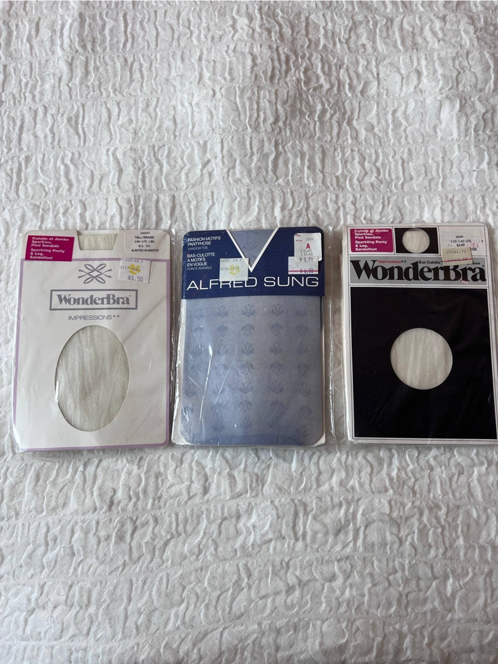 Set of 3 pairs of vintage women's tights